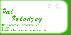 pal kolodzey business card